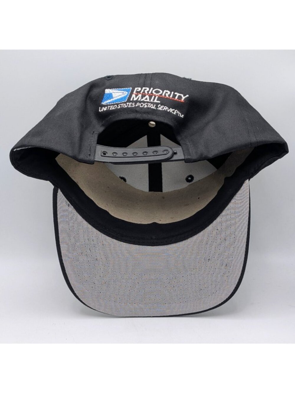 Vintage Chicago Bulls USPS Priority Mail KICK10 Black Snapback Baseball Cap Hat - Picture 4 of 5